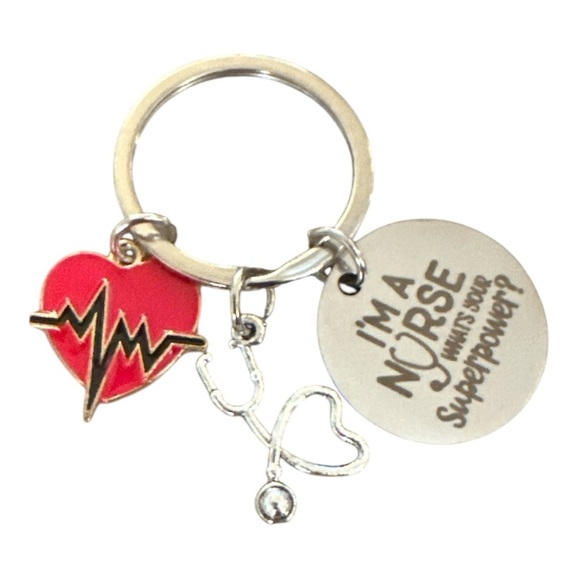 Nurse Tote Bag & Keychain Gift Set – “I’m a Nurse, What’s Your Superpower?” - Picture 4 of 6